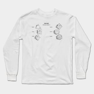 The Dice (d20 Black) Long Sleeve T-Shirt